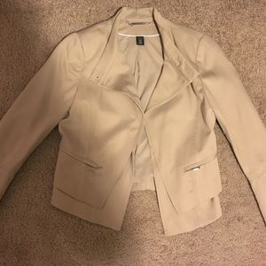 White House Black Market tan moto jacket size 4